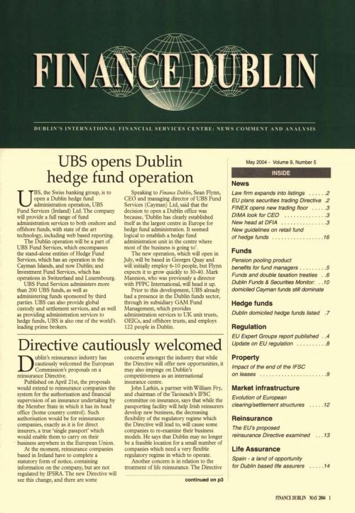 May 2004 Issue of Finance Dublin