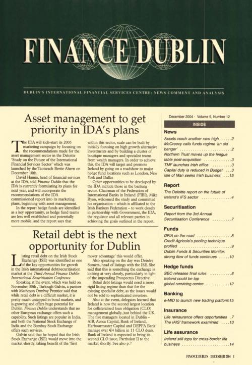 December 2004 Issue of Finance Dublin