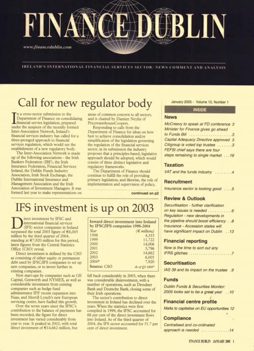 January 2005 Issue of Finance Dublin