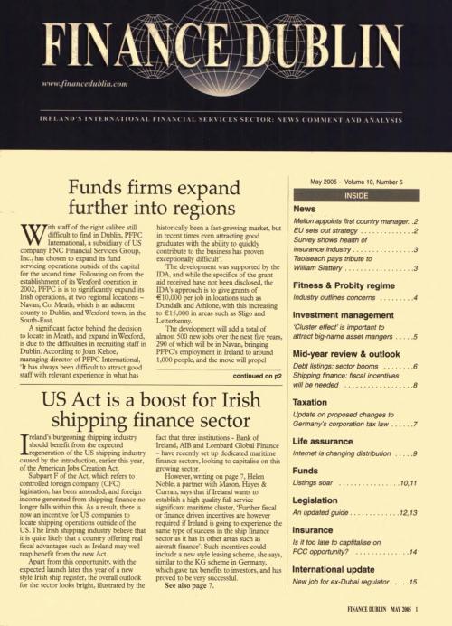 May 2005 Issue of Finance Dublin