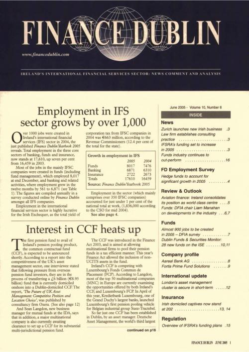 June 2005 Issue of Finance Dublin