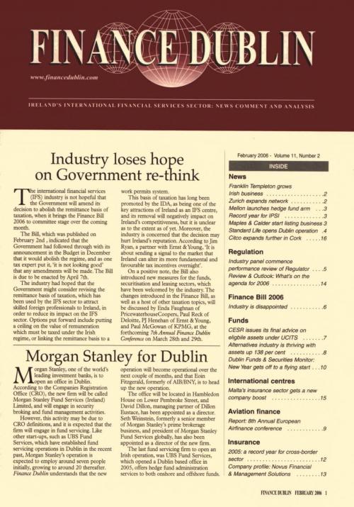 February 2006 Issue of Finance Dublin
