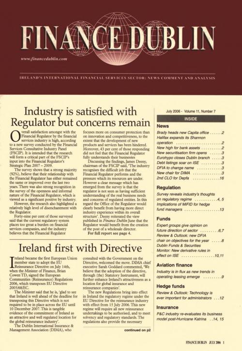 July 2006 Issue of Finance Dublin