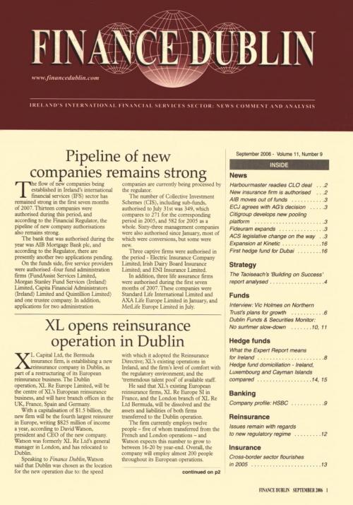 September 2006 Issue of Finance Dublin
