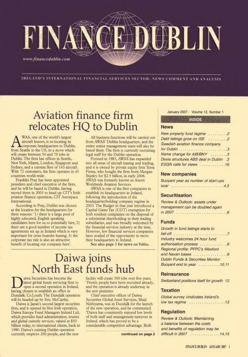 January 2007 Issue of Finance Dublin