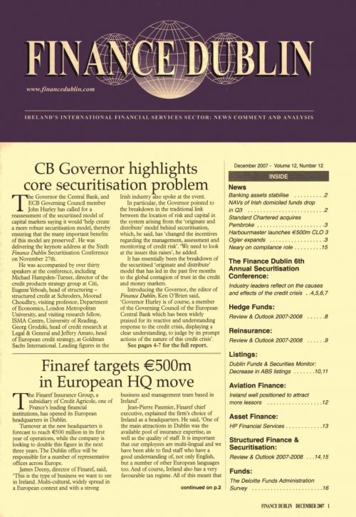 December 2007 Issue of Finance Dublin