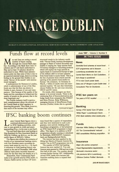 June 1997 Issue of Finance Dublin