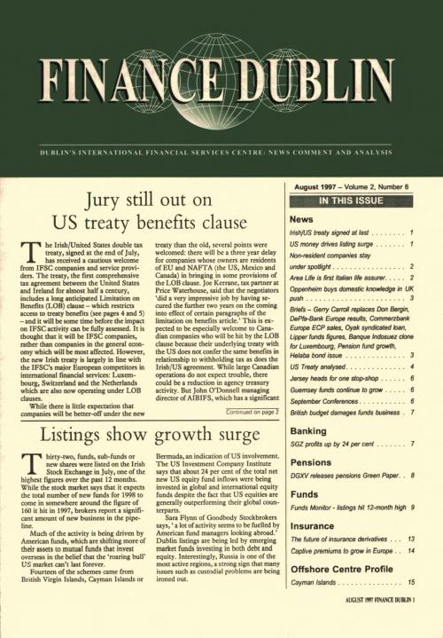 August 1997 Issue of Finance Dublin