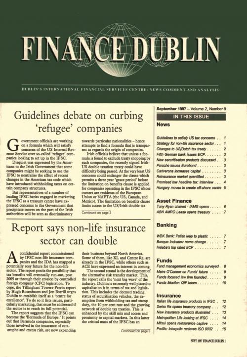 September 1997 Issue of Finance Dublin