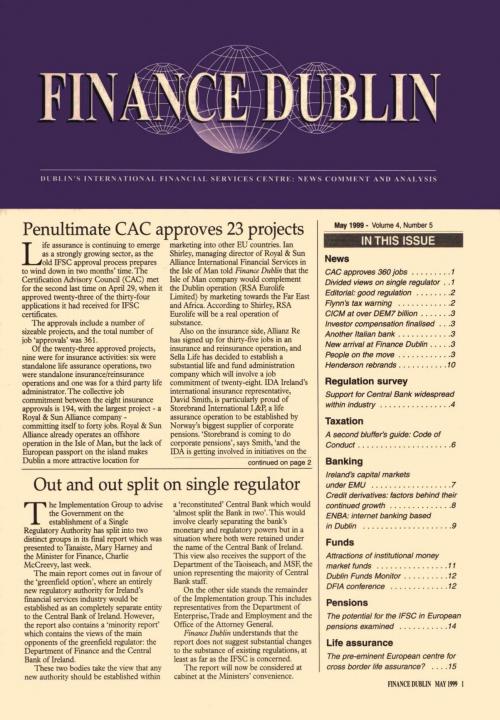 May 1999 Issue of Finance Dublin