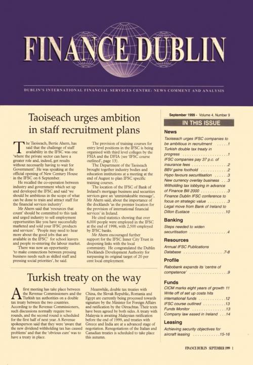September 1999 Issue of Finance Dublin