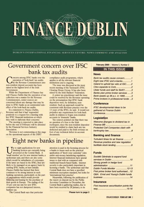 February 2000 Issue of Finance Dublin