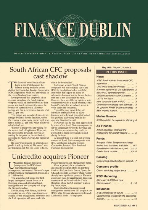 June 2000 Issue of Finance Dublin