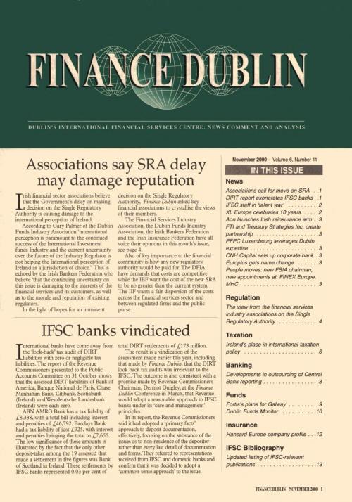November 2000 Issue of Finance Dublin