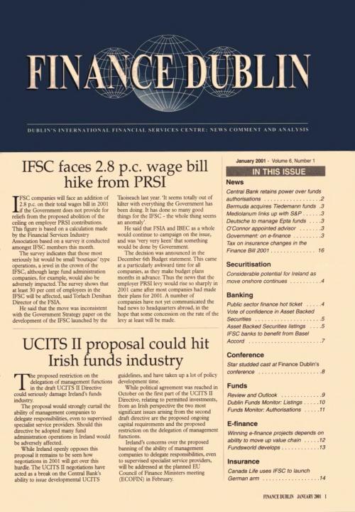 January 2001 Issue of Finance Dublin