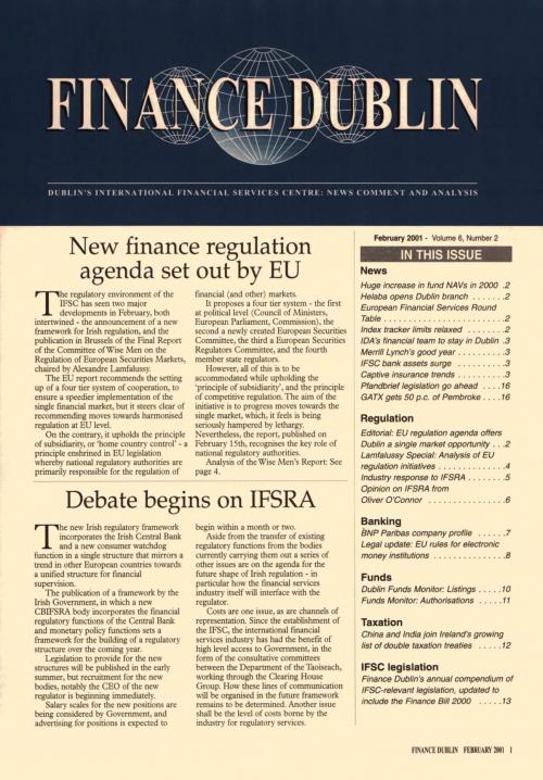 February 2001 Issue of Finance Dublin