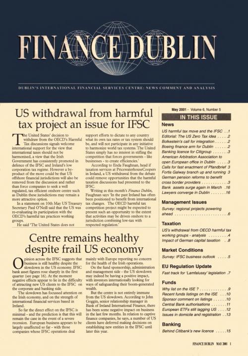 May 2001 Issue of Finance Dublin