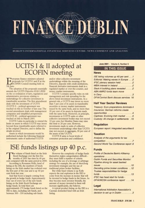 June 2001 Issue of Finance Dublin