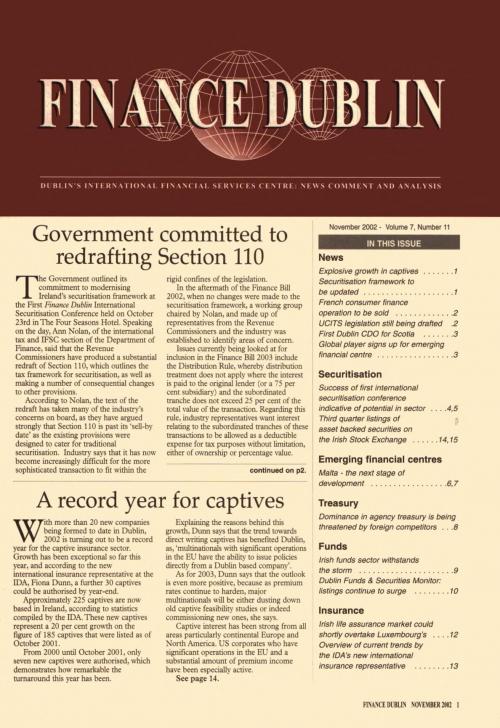 November 2002 Issue of Finance Dublin