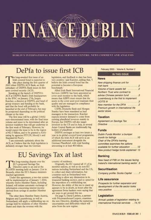 February 2003 Issue of Finance Dublin