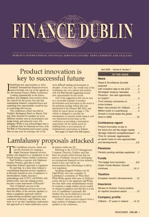 April 2003 Issue of Finance Dublin