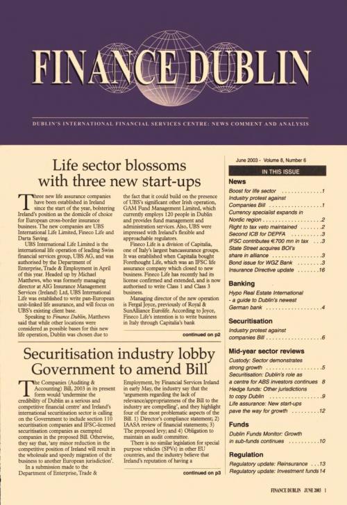 June 2003 Issue of Finance Dublin