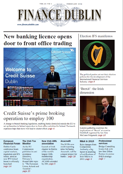 February 2016 Issue of Finance Dublin