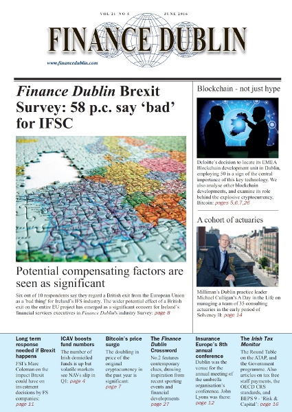 June 2016 Issue of Finance Dublin