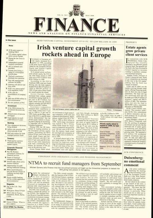 July 2000 Issue of Finance Magazine