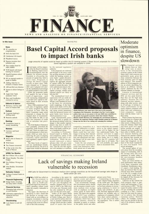 January 2001 Issue of Finance Magazine