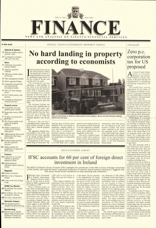 May 2001 Issue of Finance Magazine
