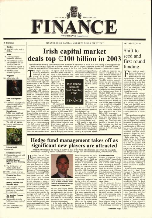 February 2004 Issue of Finance Magazine