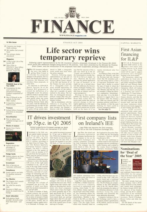 May 2005 Issue of Finance Magazine