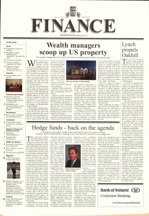 May 2007 Issue of Finance Magazine