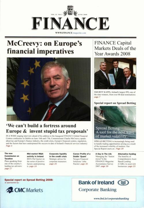 June 2008 Issue of Finance Magazine