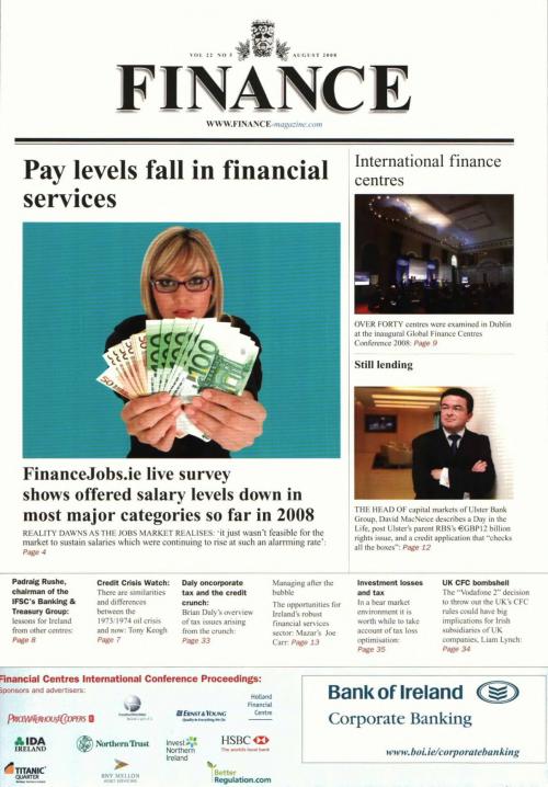August 2008 Issue of Finance Magazine